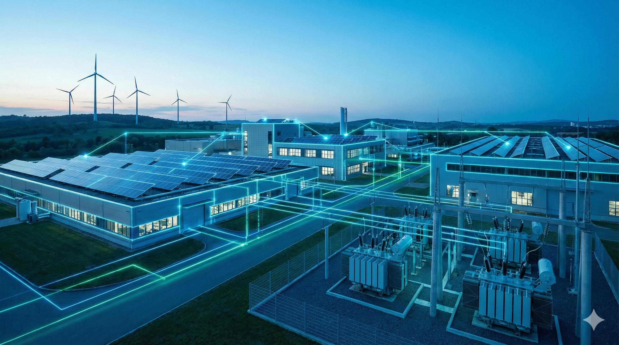 mantenimiento eléctrico industrial con medición de energía y análisis de factor de potencia en una planta.